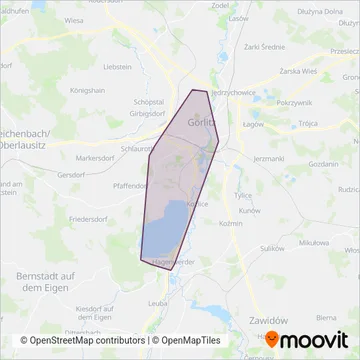 Görlitzer Verkehrsbetriebe (Bus) coverage area map