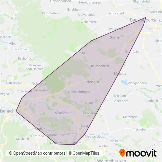 Verkehr Hainich OHG Verbundsgebiet