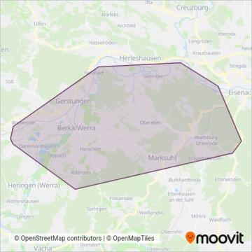Схема покрытия компании Verkehr Werra OHG