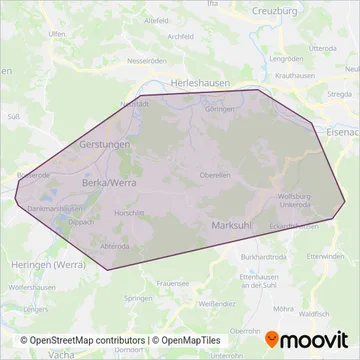 Verkehr Werra OHG coverage area map