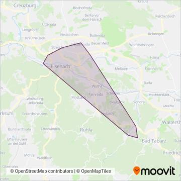 Схема покрытия компании KVG Eisenach