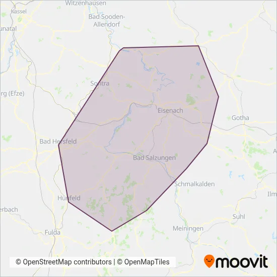 VGW Wartburgkreis coverage area map