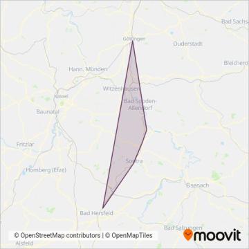Схема покрытия компании cantus Verkehrsgesellschaft (Автобус)
