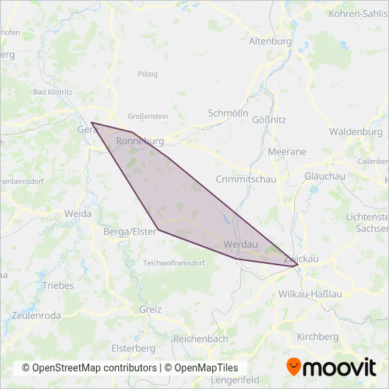 Busbetrieb Piehler GmbH & Co. KG coverage area map
