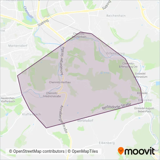 Schülerlinien CVAG coverage area map