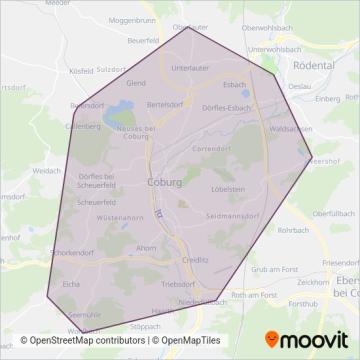 Схема покрытия компании Bus Coburg