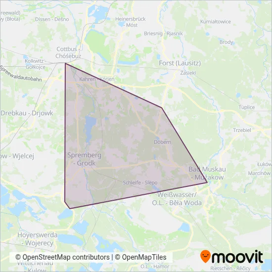 Cottbusverkehr GmbH Verbundsgebiet