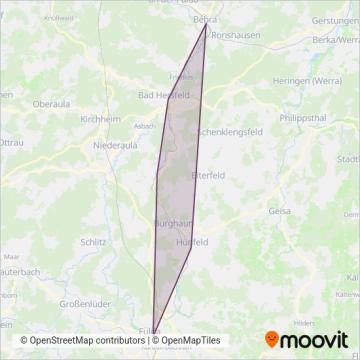 Схема покрытия компании DB Regio Mitte