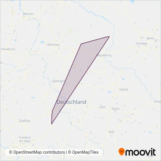 DB Regio Mitte Verbundsgebiet