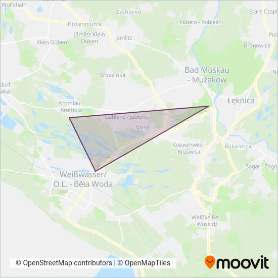 Waldeisenbahn Muskau coverage area map