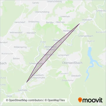 Схема покрытия компании DB RegioNetz Verkehrs GmbH Oberweisbacher Berg+Schwarzatalb (Автобус)