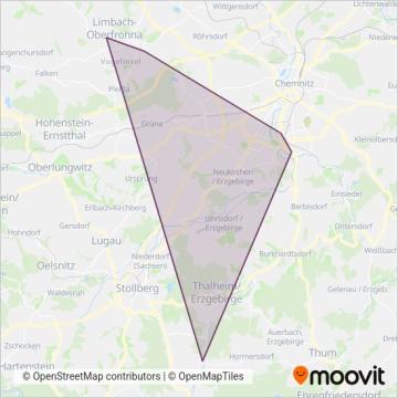 Схема покрытия компании Bahnersatzverkehr1