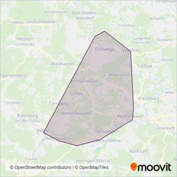 Схема покрытия компании DB Regio Bus Mitte (Канатная дорога)