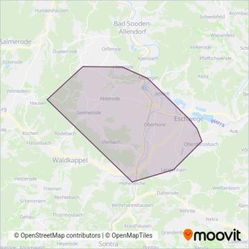 Схема покрытия компании Frölich Linie (Канатная дорога)