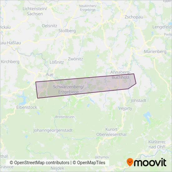 SV Kurort Oberwiesenthal Bus coverage area map