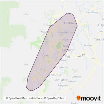 Alimentadora coverage area map