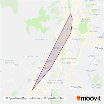 Metro de Quito coverage area map