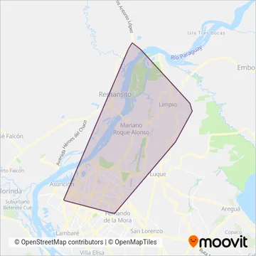 Ximex S.A. coverage area map