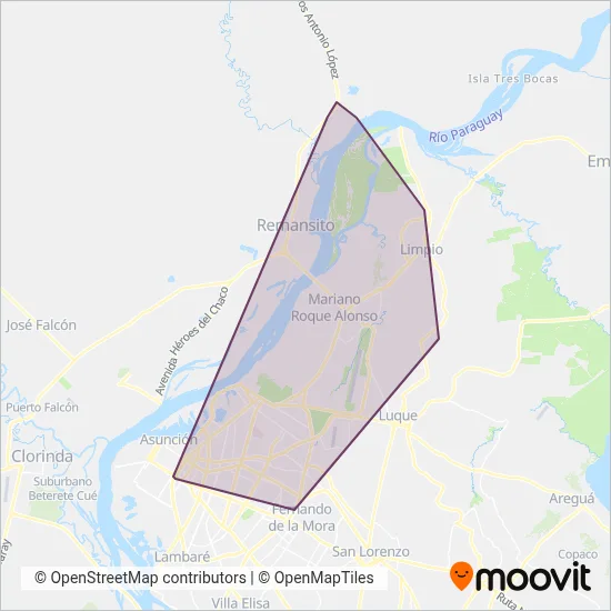Ximex S.A. coverage area map