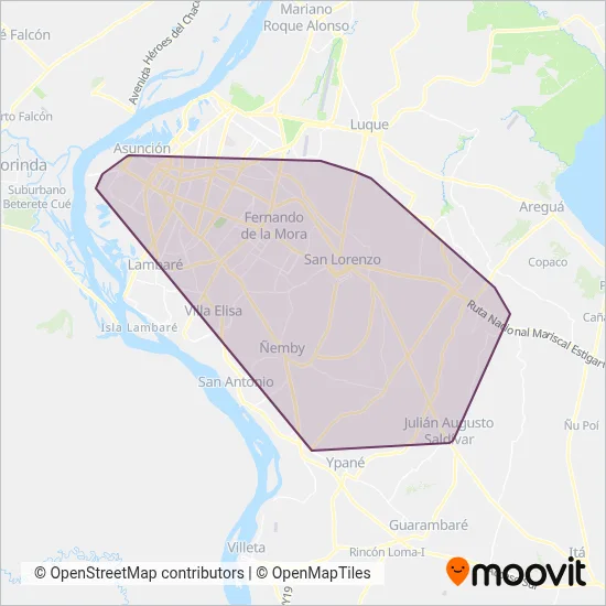 Magno S.A. coverage area map
