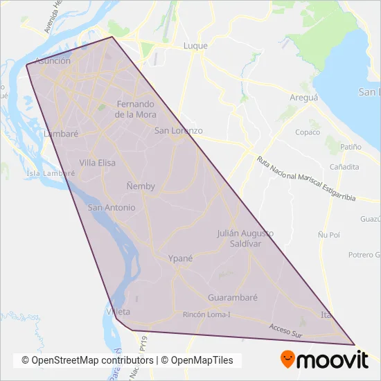 Automotores Guaraní S.R.L coverage area map