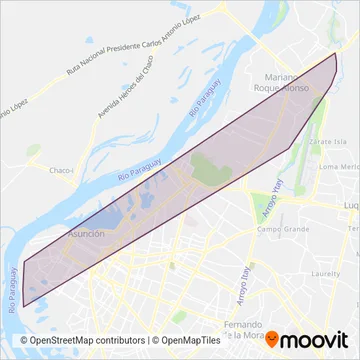El Bus S.A. coverage area map