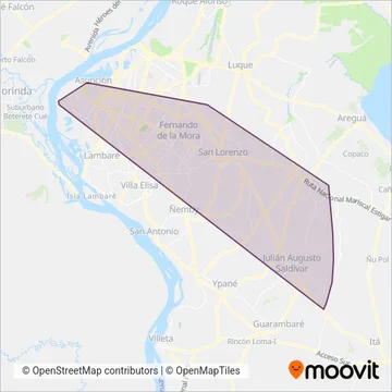 Aldana S.A. coverage area map
