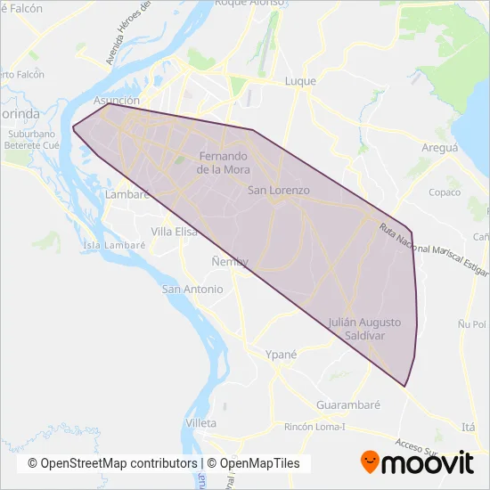 Aldana S.A. coverage area map