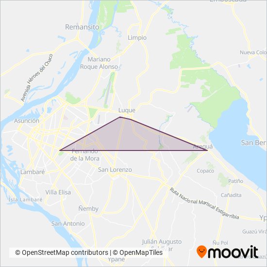 Mapa del área de cobertura de Aregueña S.A.