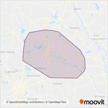 Capital Area Rural Transportation System coverage area map