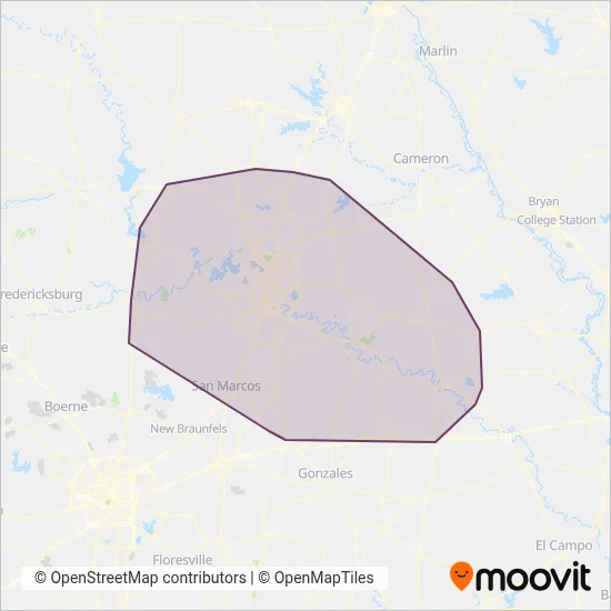 Capital Area Rural Transportation System coverage area map