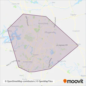Cap-Metro coverage area map