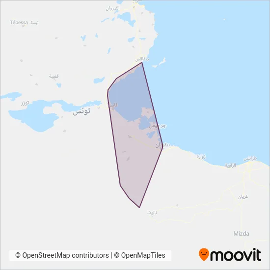 Medenine coverage area map