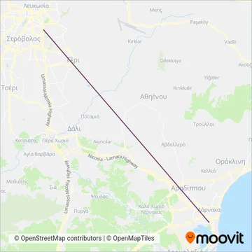 Kapnos Airport coverage area map