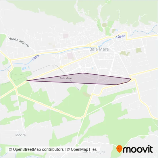 URBIS Baia Mare (Cable Car) coverage area map