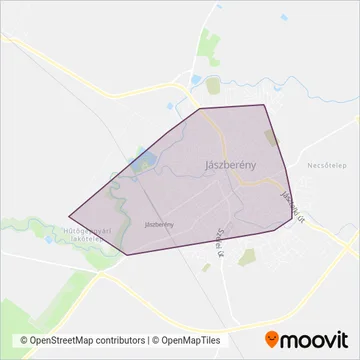 VOLÁNBUSZ Jászberény coverage area map