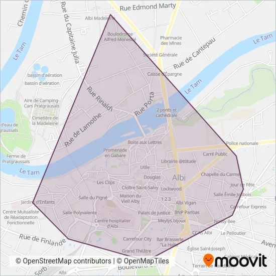 libéA - Navette centre-ville coverage area map