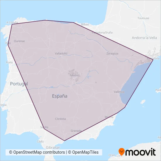ALSA coverage area map
