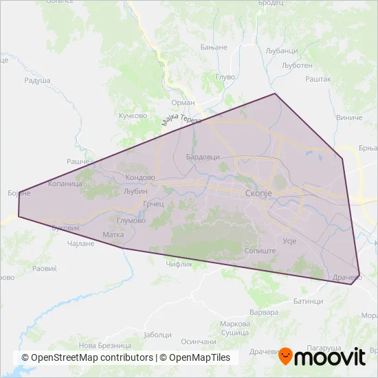 JSP coverage area map
