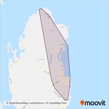 مواصلات Mowasalat (Karwa) coverage area map