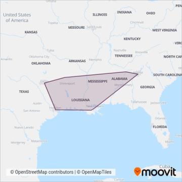 Greyhound-us coverage area map