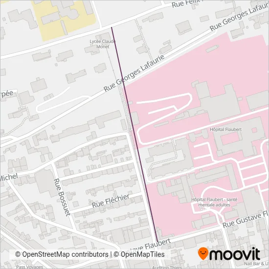 Carte de la zone de couverture de LiA (Le Havre Seine Métropole) - Funiculaire