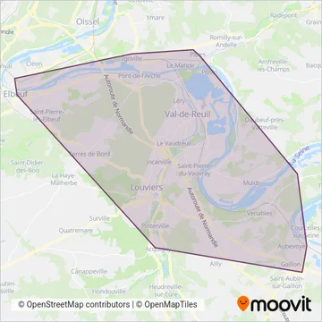 Semo (Val-de-Reuil, Louviers, Seine Eure Agglo) coverage area map