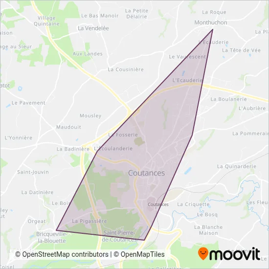 Cosibus (Coutances Mer et Bocage) coverage area map