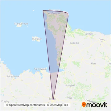 Cap Cotentin (Cherbourg, Agglo. du Cotentin) coverage area map