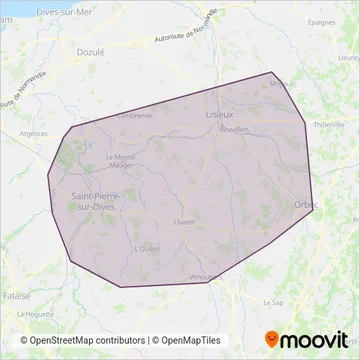 Astrobus (Lisieux Normandie) coverage area map