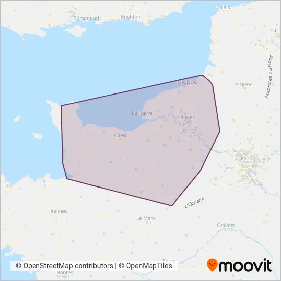 Nomad Car (Région Normandie) coverage area map