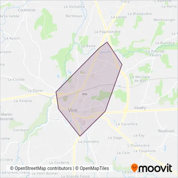 Tiva (Intercom de la Vire au Noireau) coverage area map