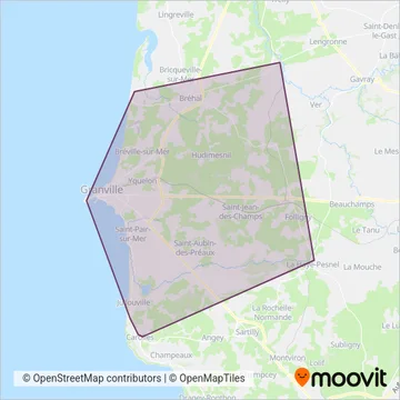 Néva (Granville Terre et Mer) coverage area map