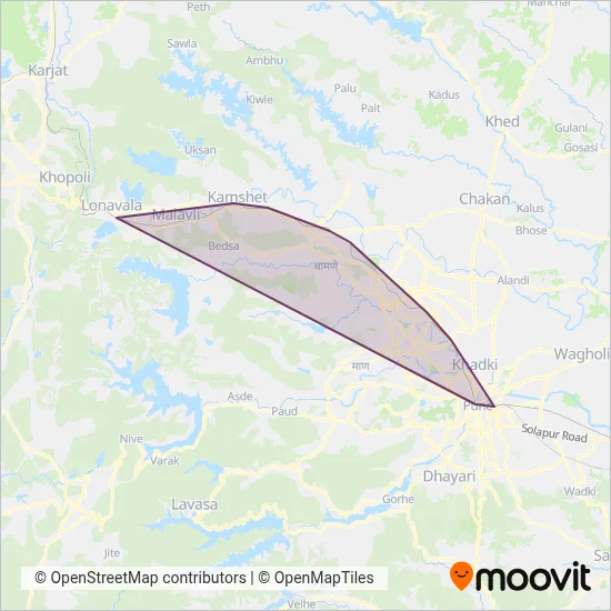 Central Railways Pune coverage area map